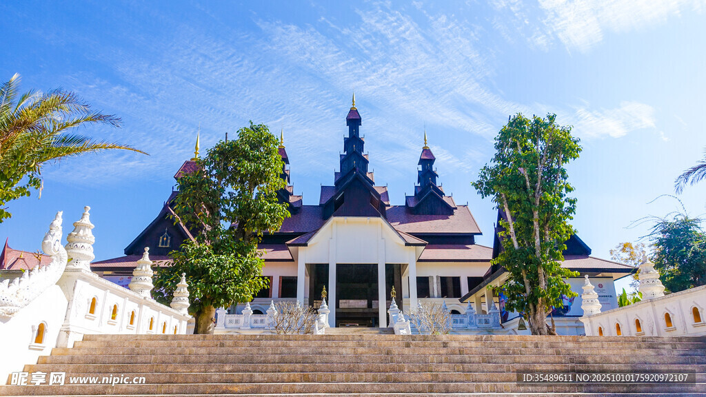 泰国特色寺庙建筑景观