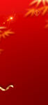 红色背景金色装饰元素图