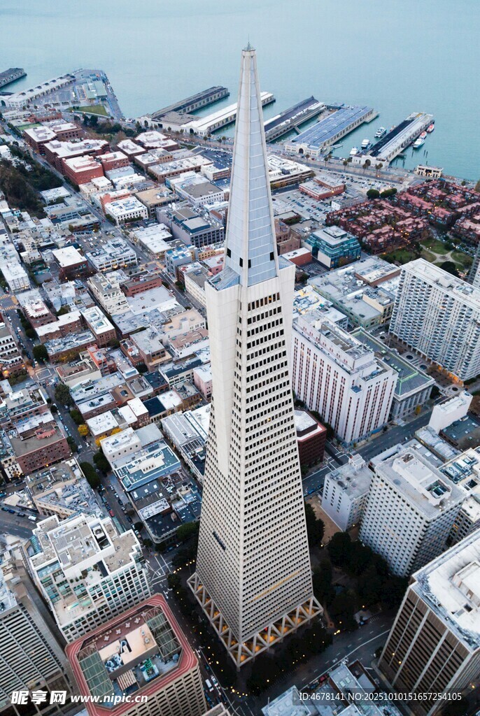 旧金山城市中的高耸建筑