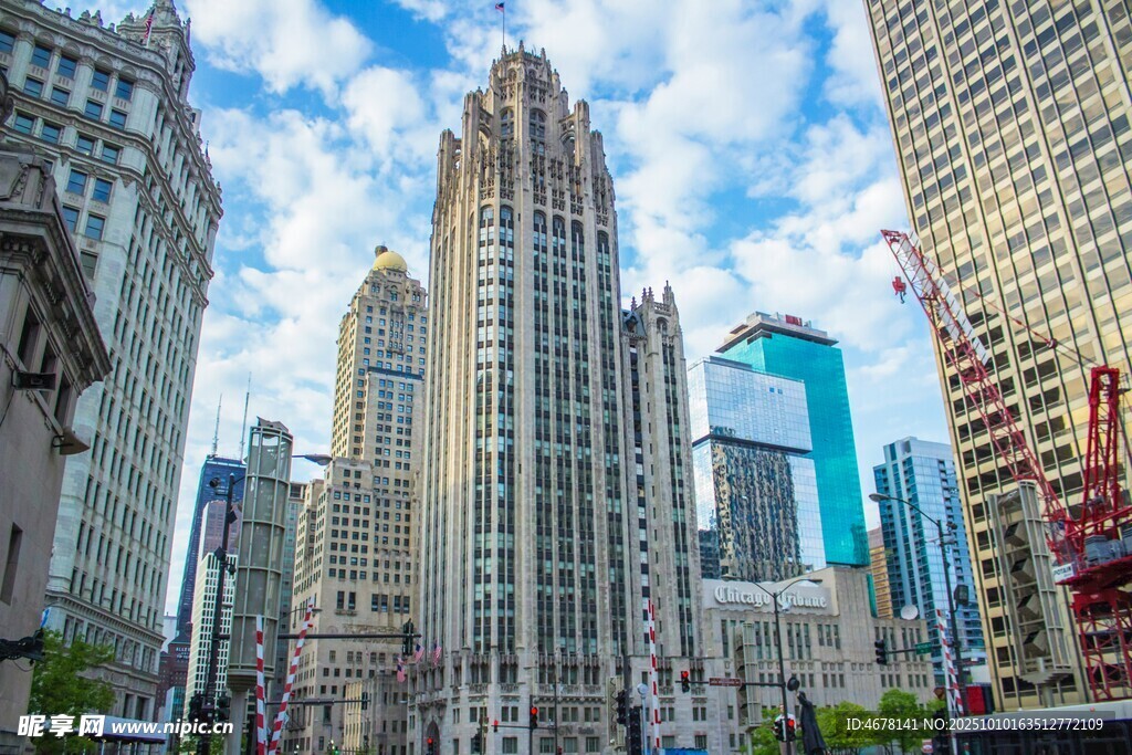 繁华都市高楼林立景观
