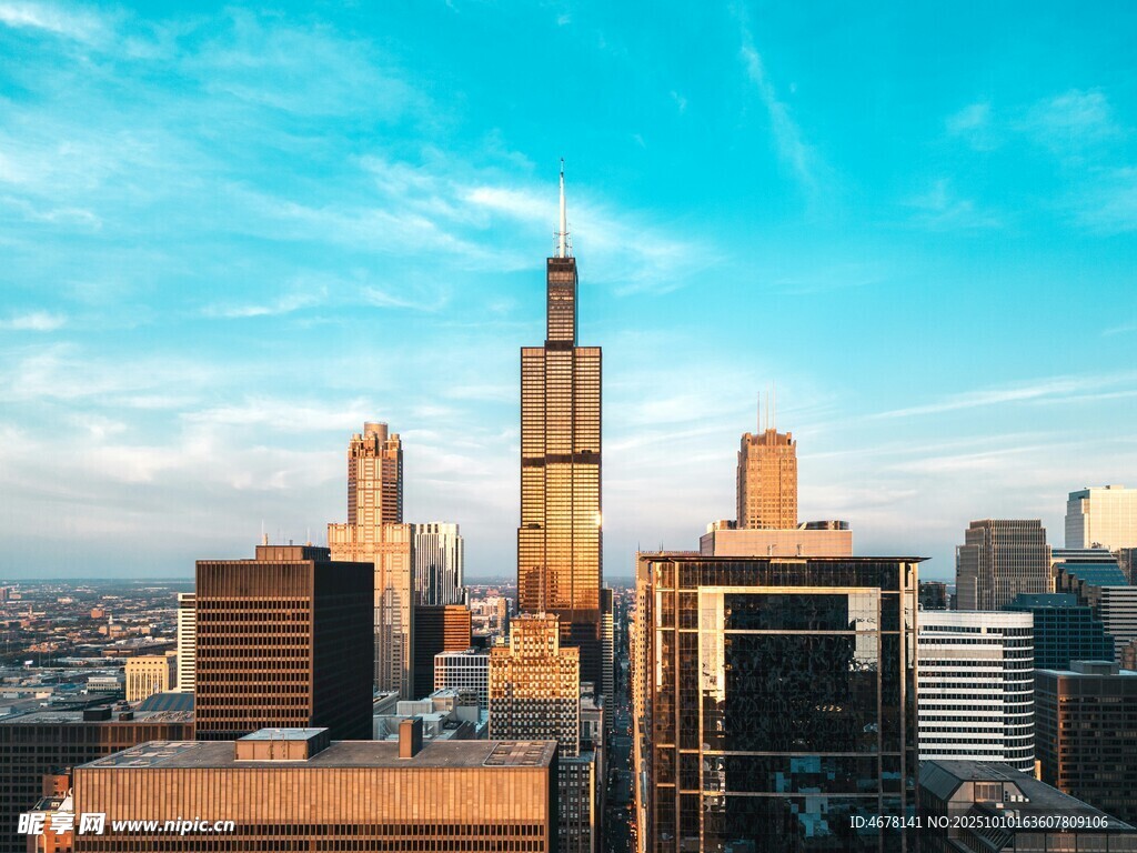 城市天际线繁华都市景观