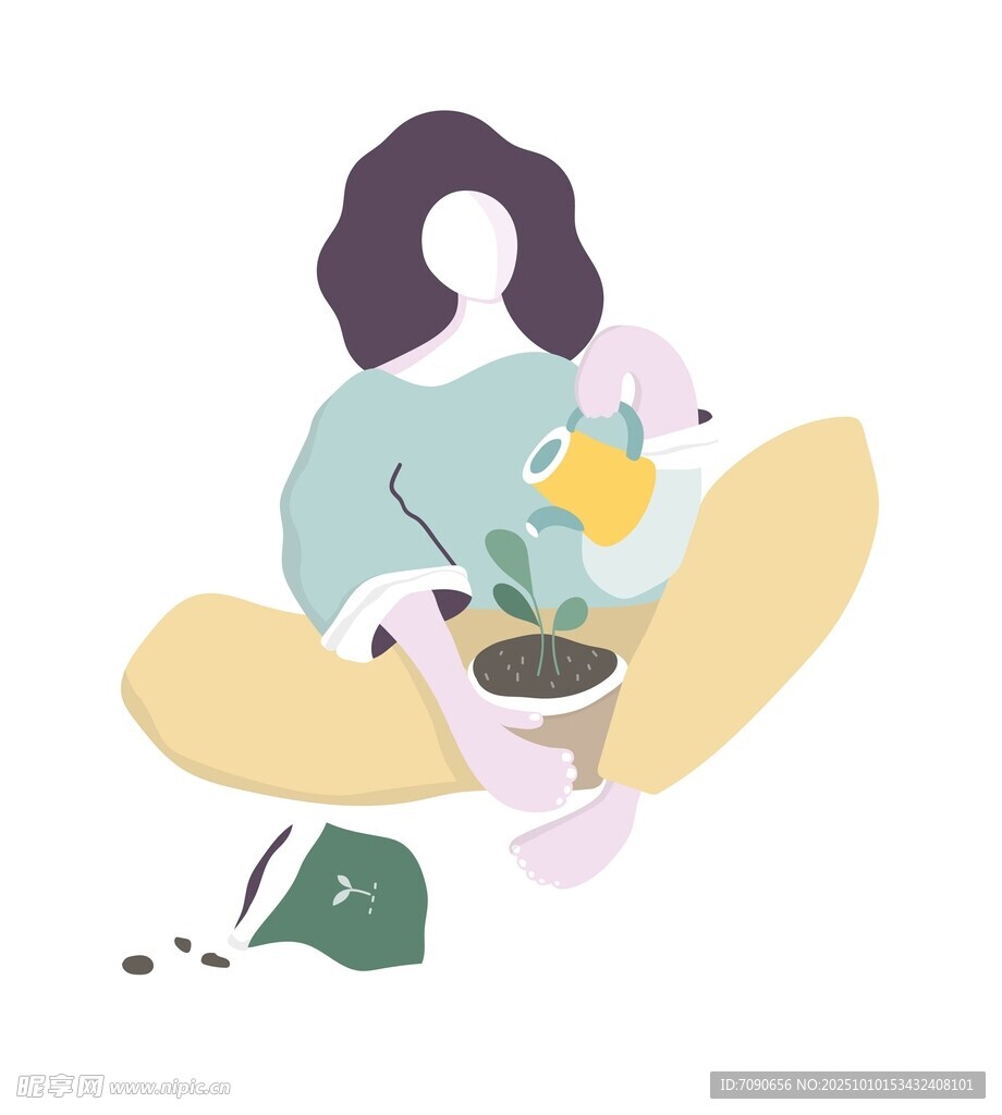 女孩惬意享受泡茶时光