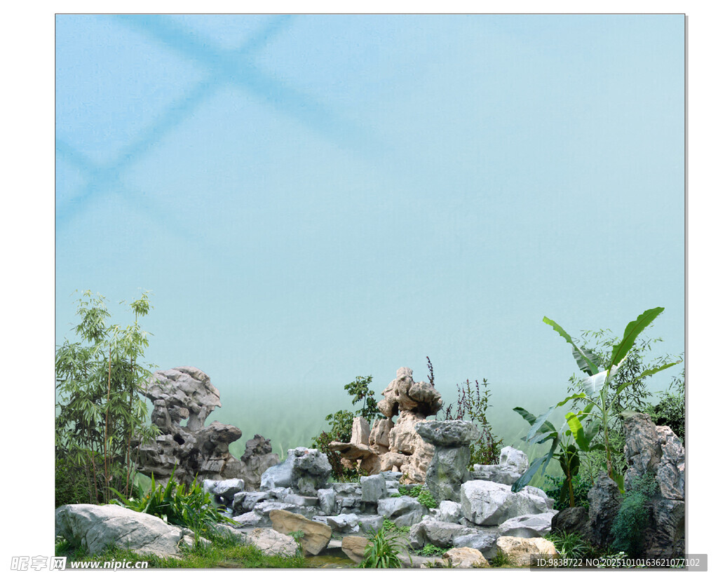 仿真绿植背景