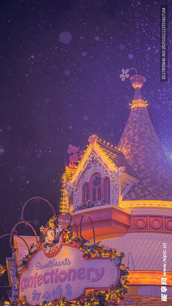 梦幻夜景中的璀璨华丽建筑