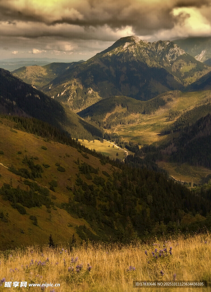 壮丽山峦间的自然美景