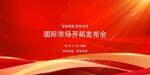国际市场开发发布会背景图