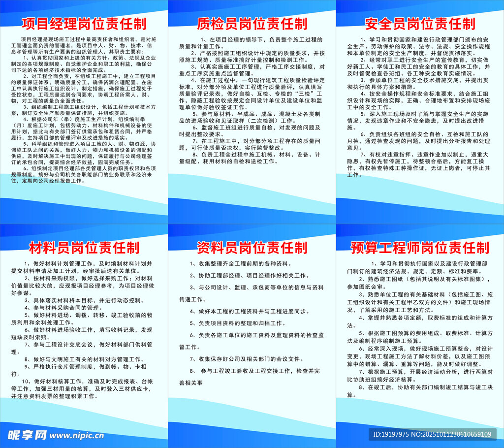 岗位职责制度牌