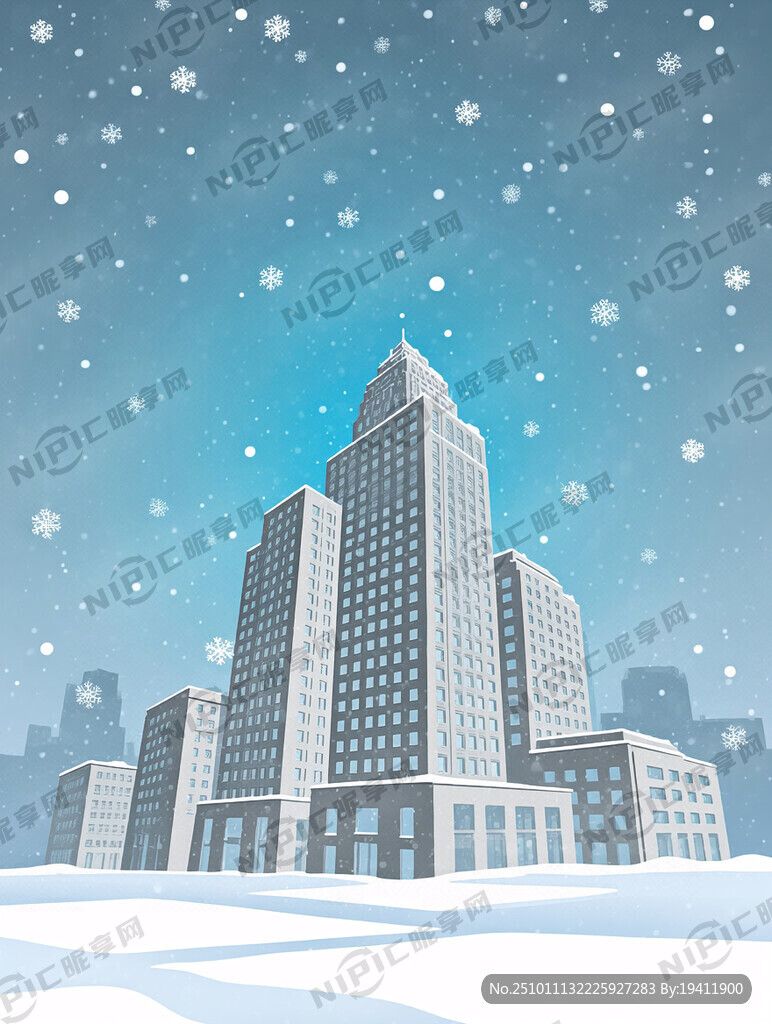 大雪 建筑物 创意