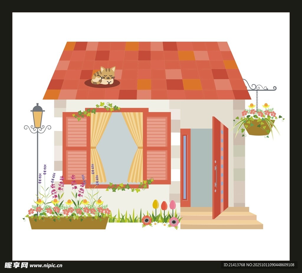 温馨小屋插画