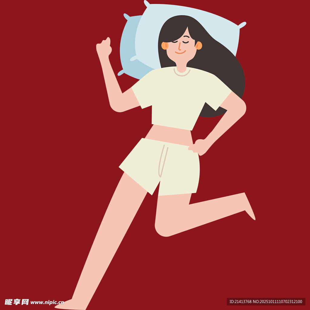 梦中奔跑的活力少女