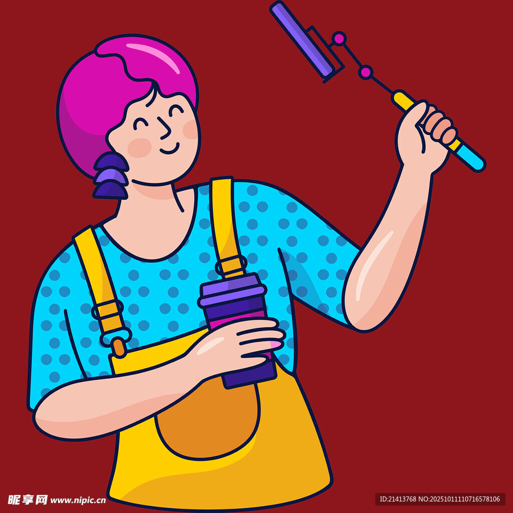 手持工具的彩绘工作者