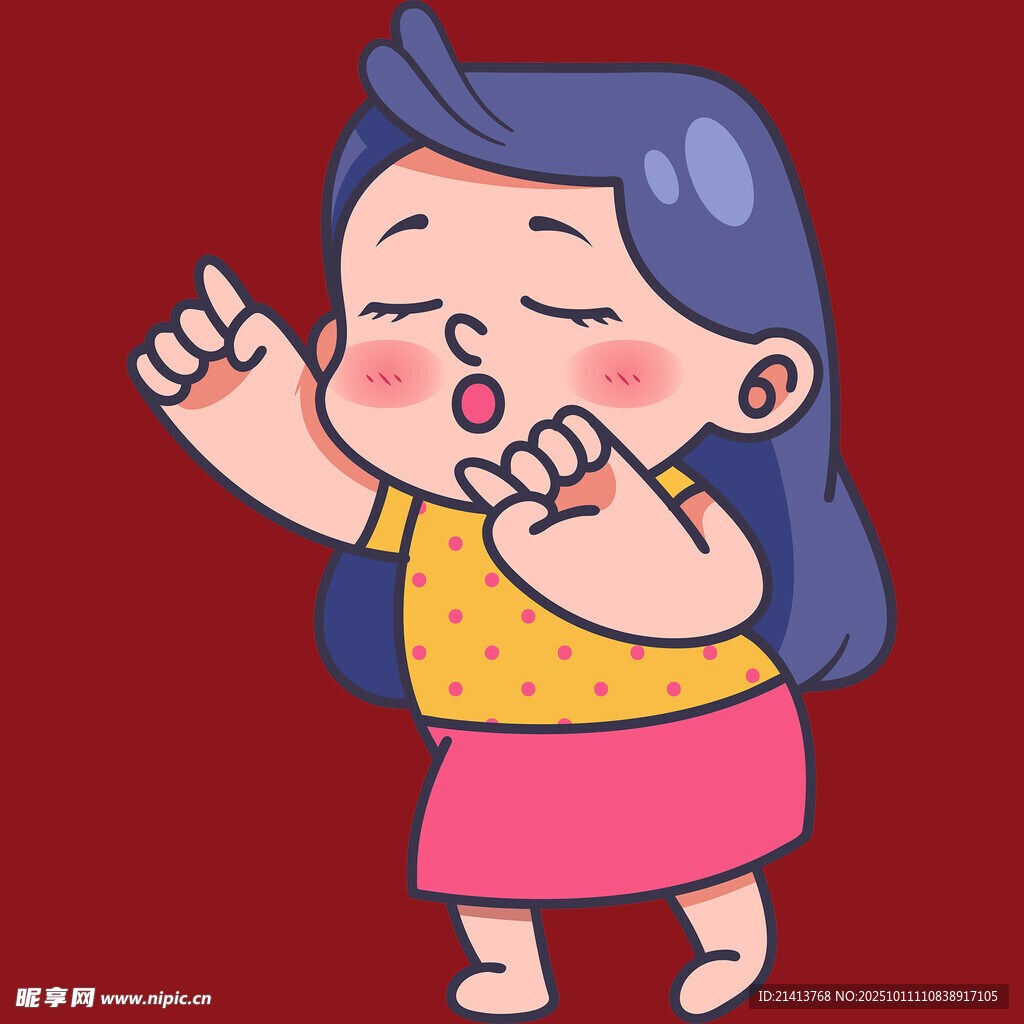 可爱女孩欢快做手势