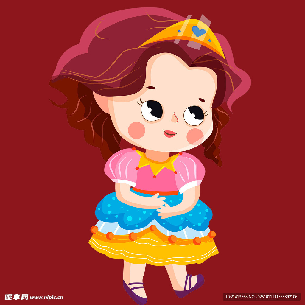 可爱卡通小女孩甜美装扮