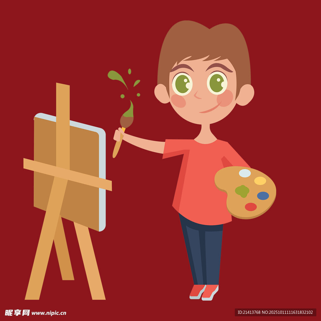 儿童专注作画瞬间