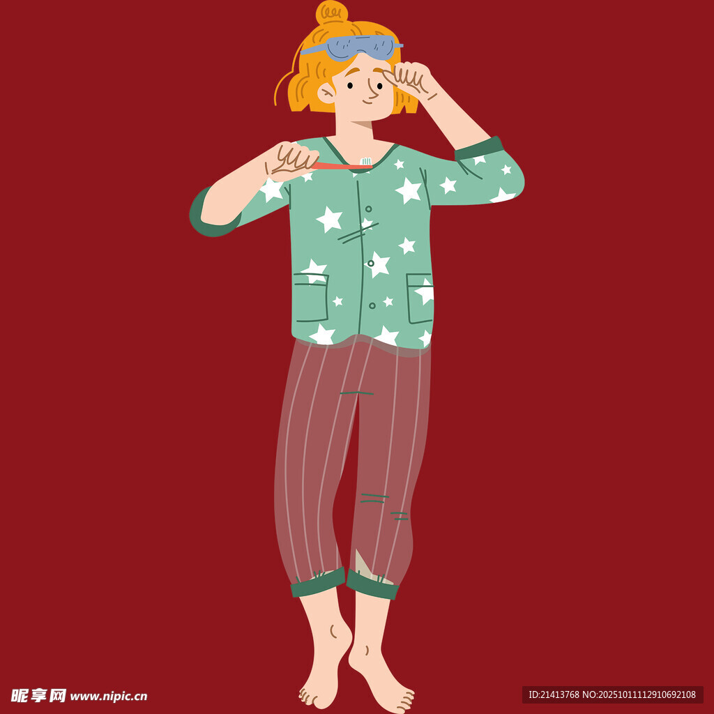 戴眼镜的居家女性