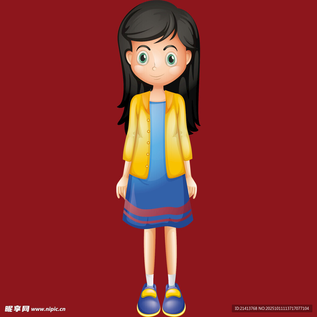 可爱卡通女孩形象展示