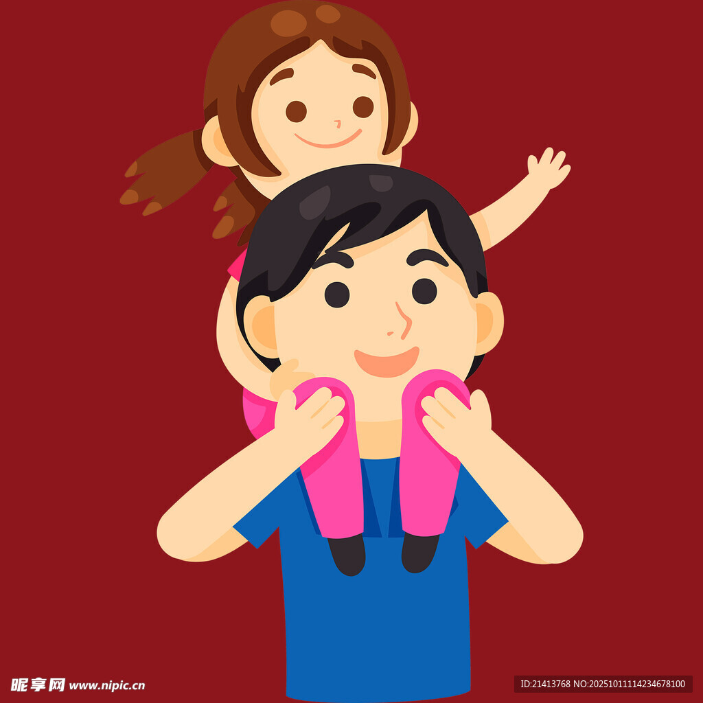 父女欢乐互动温馨瞬间
