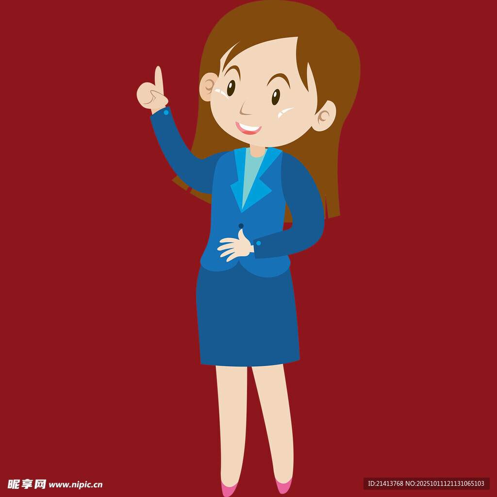 职业女性举手示意
