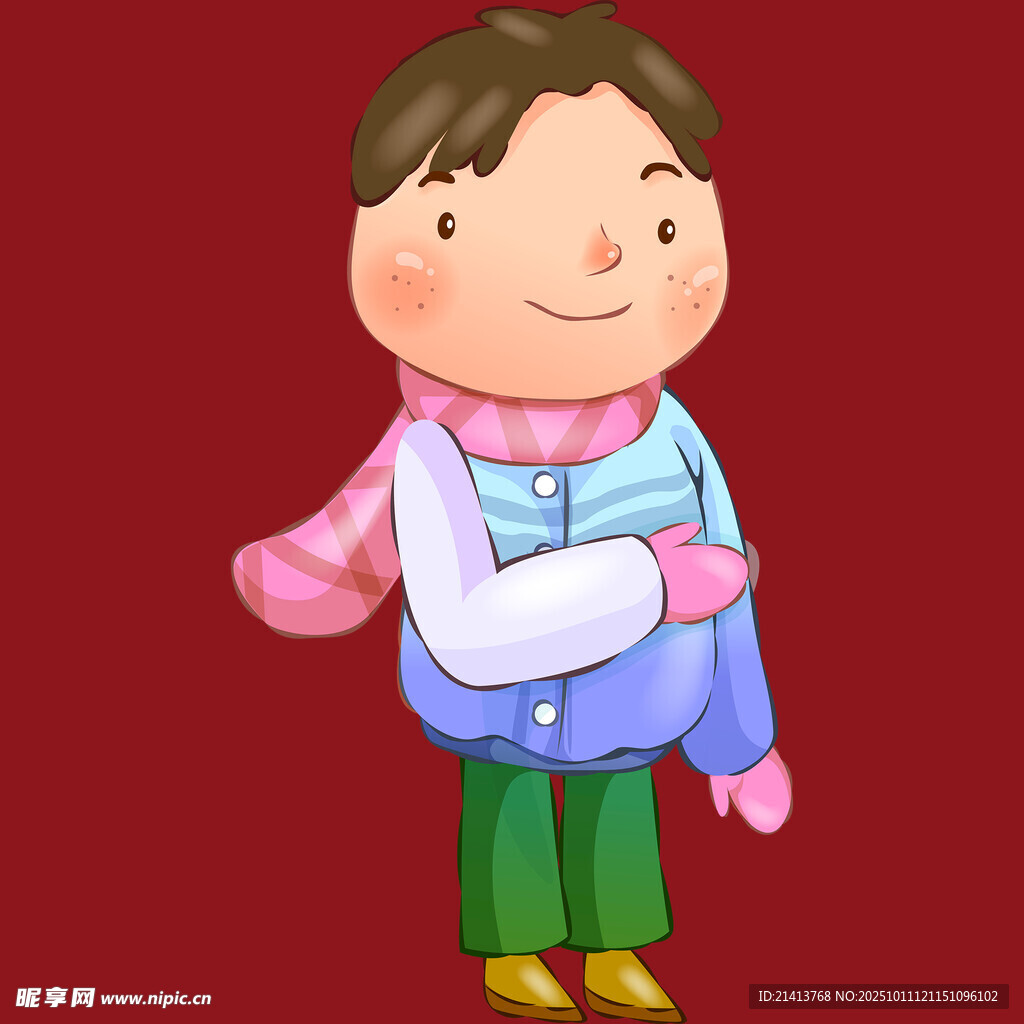 冬日可爱卡通小孩形象