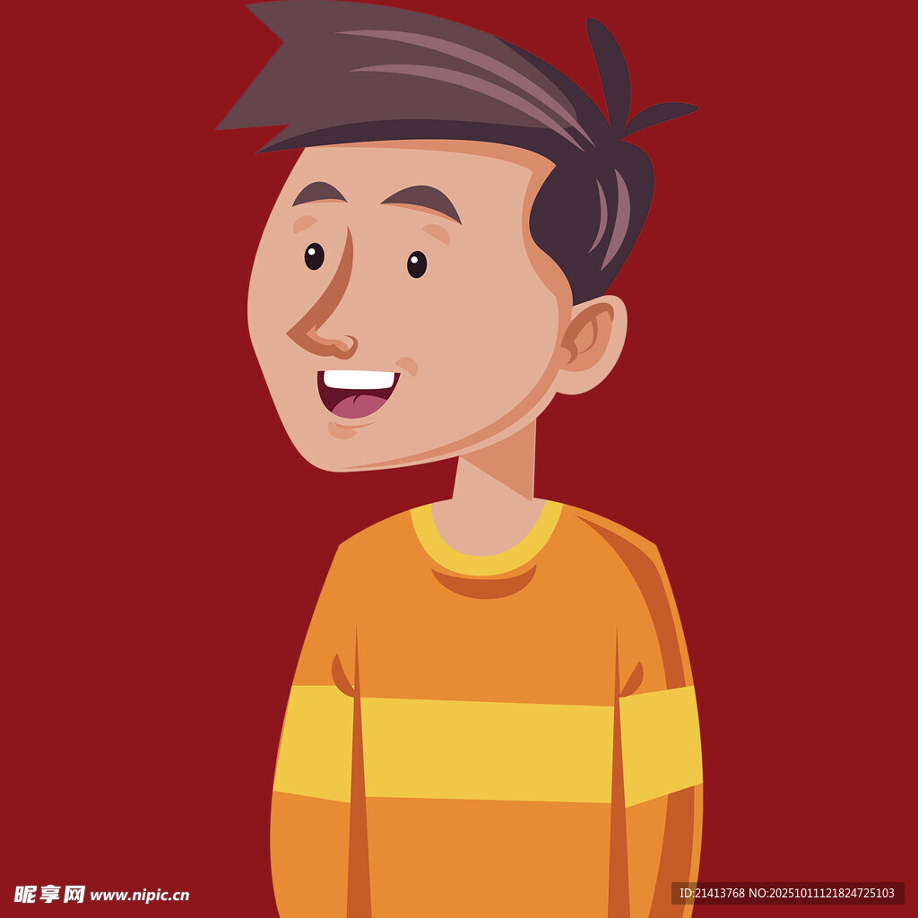 微笑的条纹衫男孩