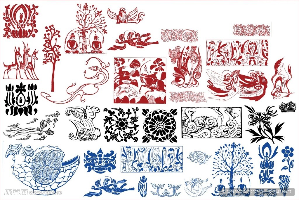 花纹 花边 传统图案 装饰雕花