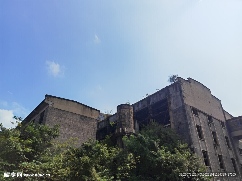 古老建筑隐于葱郁绿树间