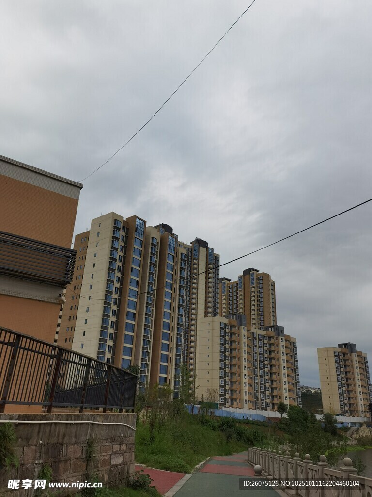 城市高层住宅区景观