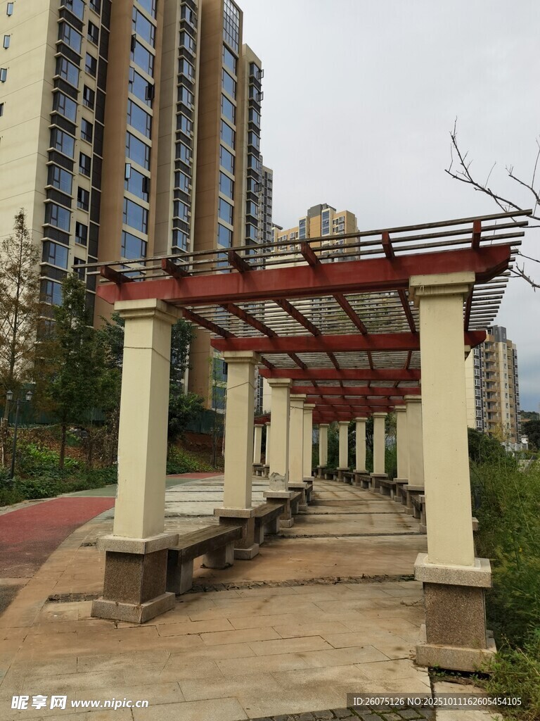 小区休闲廊架景观