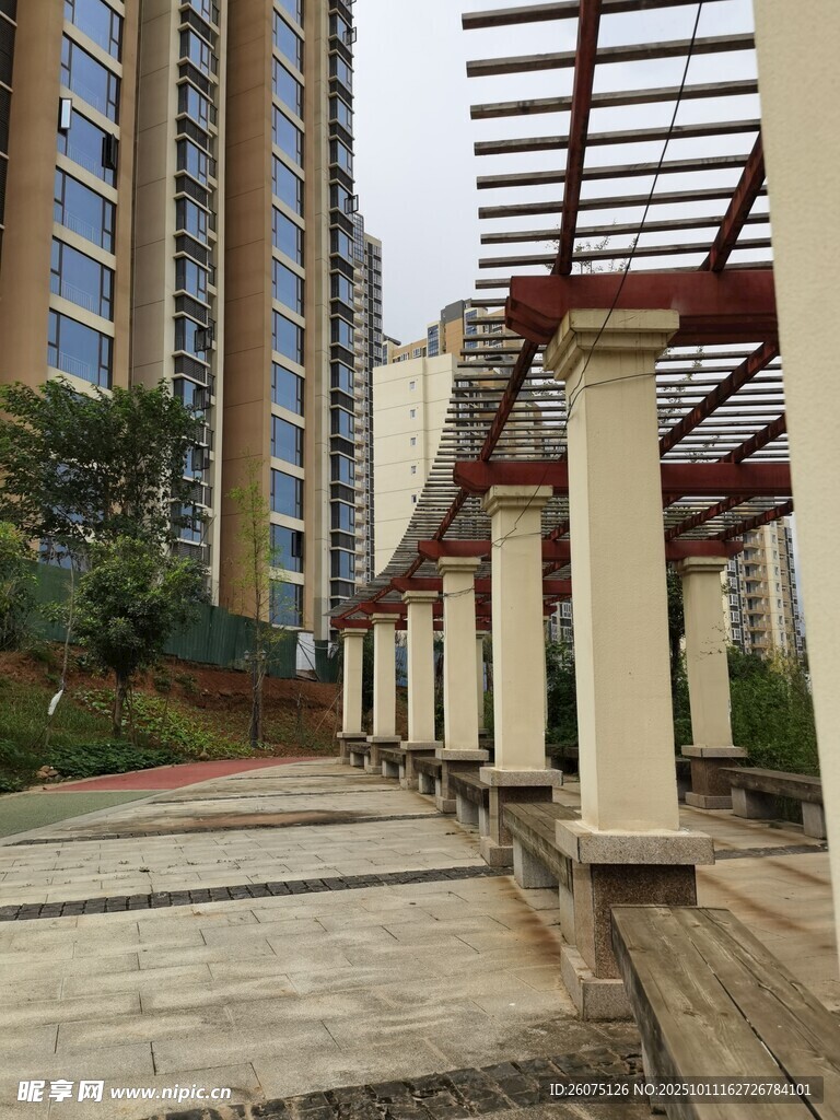 小区休闲长廊景观