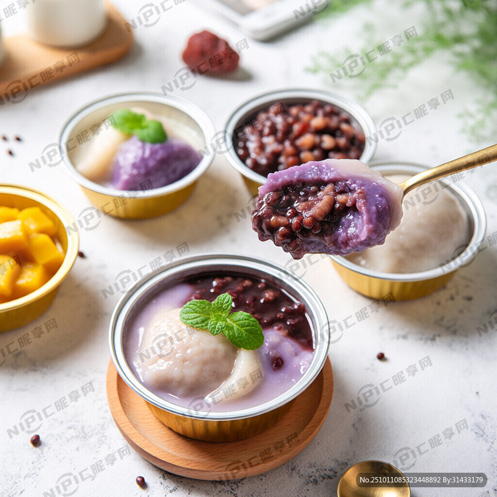 钵仔糕 紫米奶砖 芋泥饱饱碗