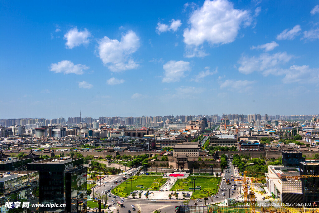 城市全景风光俯瞰图
