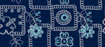 蓝色精美传统花纹图案