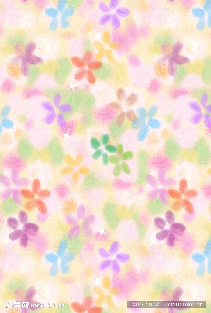 晕染花朵