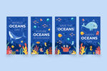 海洋主题卡通插画海报
