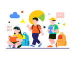 儿童校园出行 