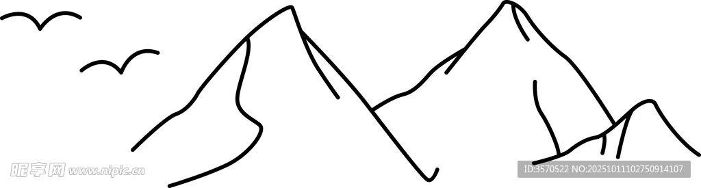 连绵山脉风景