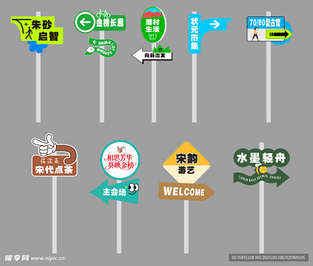 异形指示牌装饰插牌