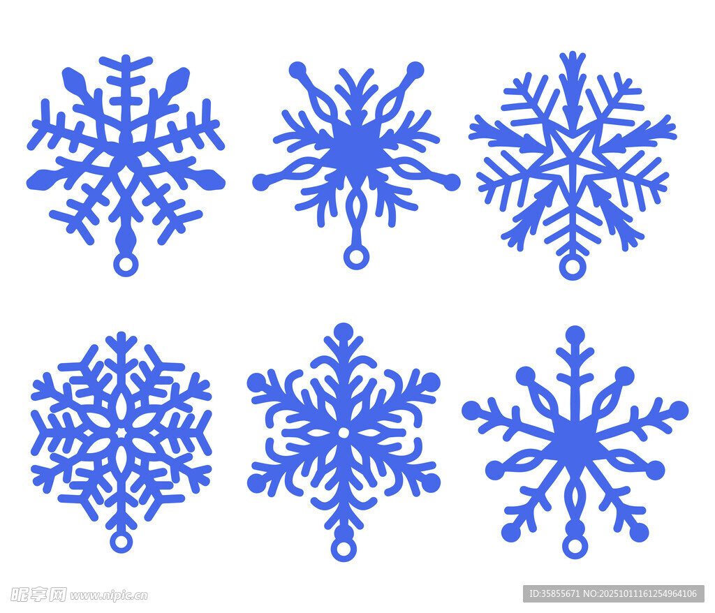 蓝色雪花