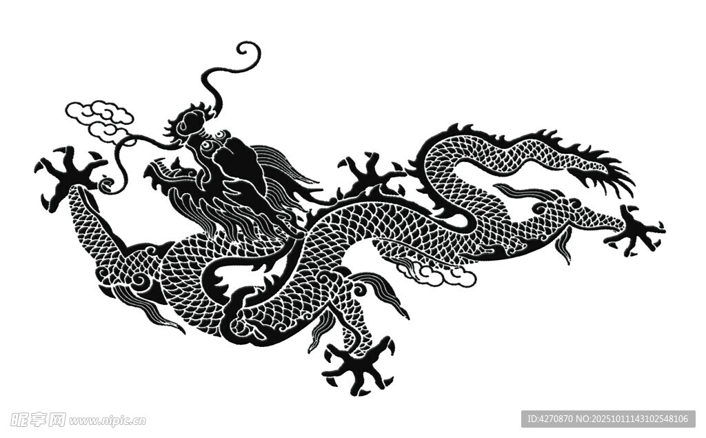 传统中国龙图案