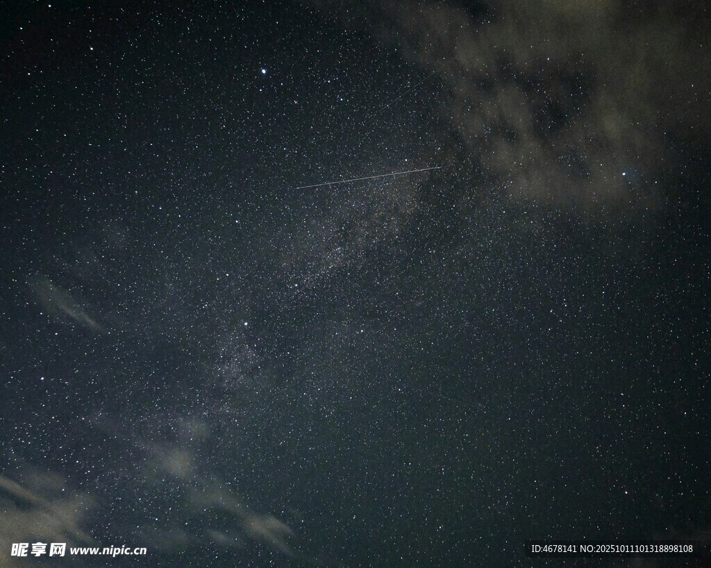 夜空繁星闪烁景象