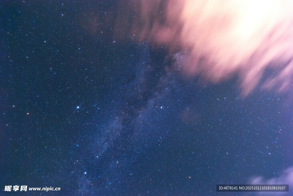 梦幻星空与绚丽云彩