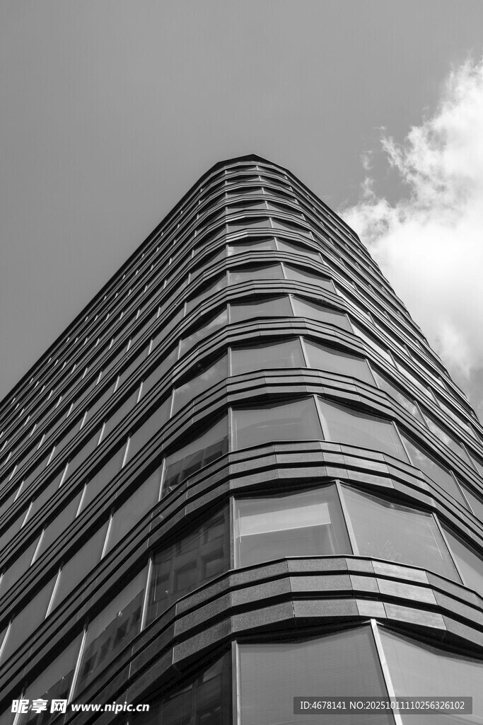 现代高楼建筑外观特写