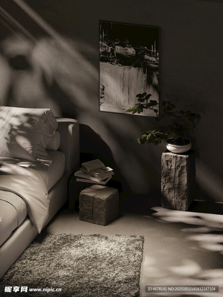 现代简约风卧室一角