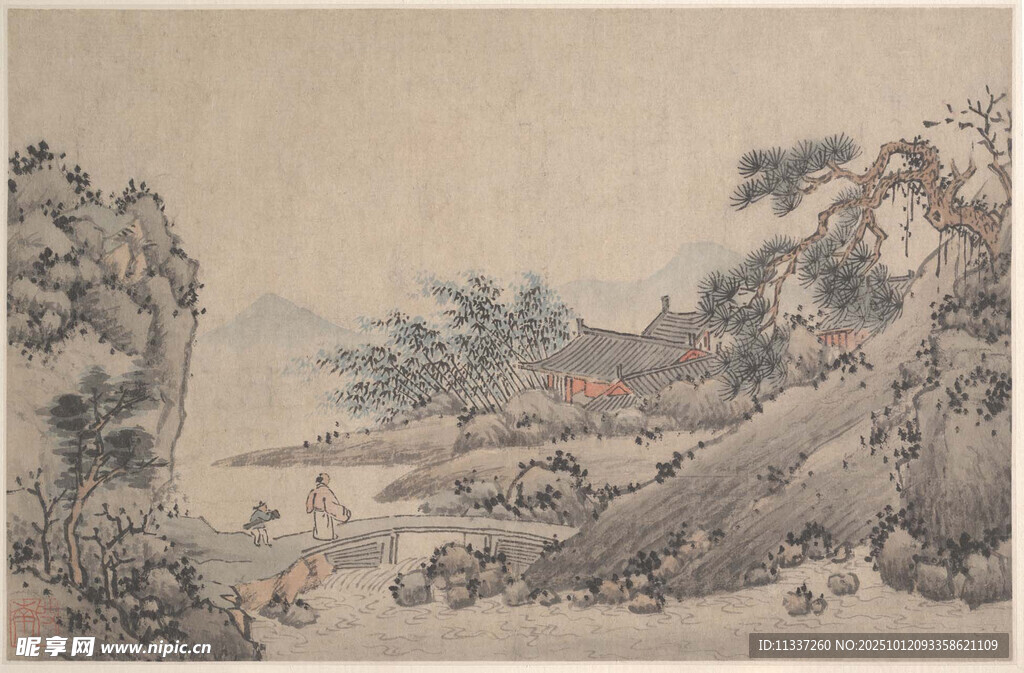 古代山水风景国画