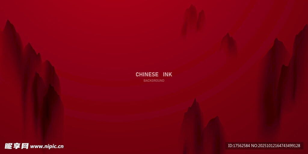 红色山峦背景图