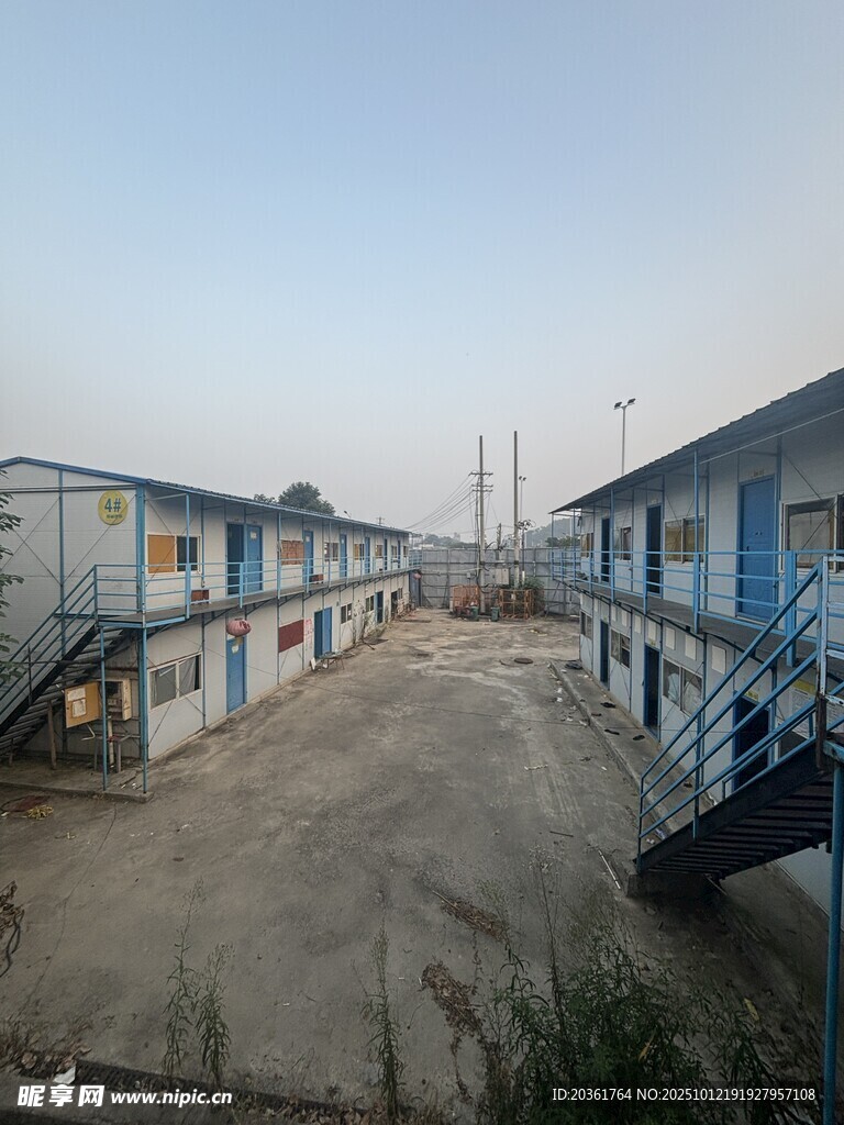 工地简易板房场景