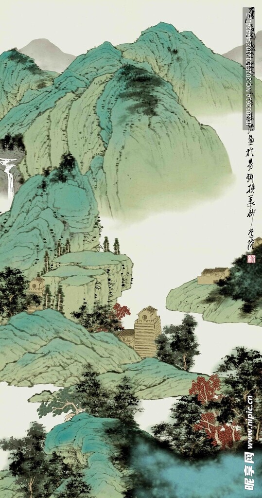 水墨山水风景图