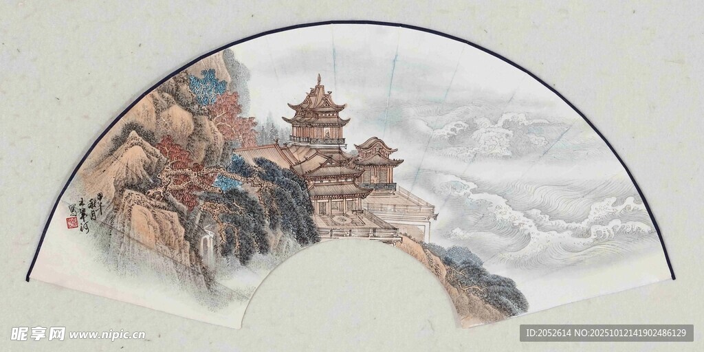 古典山水扇面画