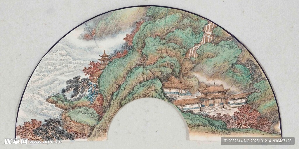 扇面山水图
