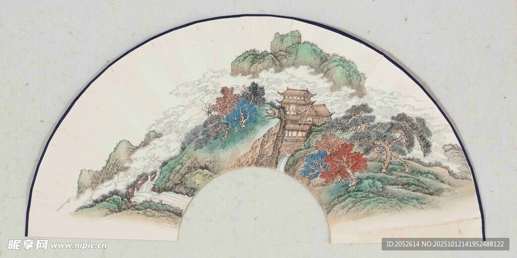 山水扇面画
